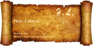 Hux Laura névjegykártya